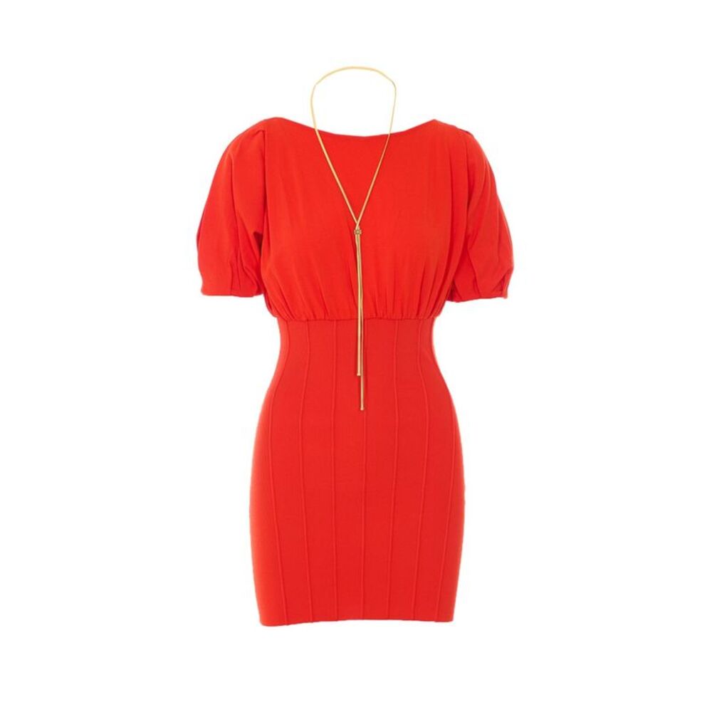 Elisabetta Franchi Women Knitted Mini Dress With Belt